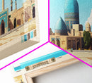 Namangan, Uzbekistan Travel Poster Panoramic Canvas Print, Namangan, Uzbekistan Painting, Uzbekistan Art, Namangan Travel Art, Guest Room Painting