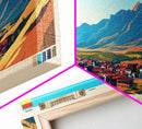 Viacha, Bolivia Panoramic Travel Poster Canvas Print, Viacha, Bolivia Painting, Bolivia Art, Viacha Travel Art, Guest Room Painting