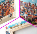 Antananarivo, Madagascar Panoramic Canvas Print, Antananarivo, Madagascar Painting, Madagascar Art, Antananarivo Travel Poster, Travel Art, Living Room Painting