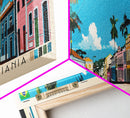 Aparecida de Goiania, Brazil Panoramic Canvas Print, Aparecida de Goiania, Brazil Painting, Brazil Art, Aparecida de Goiania Travel Poster, Travel Art, Guest Room Painting