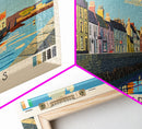Carrickfergus, Ireland Panoramic Canvas Print, Carrickfergus, Ireland Painting, Ireland Art, Carrickfergus Travel Poster, Travel Art, Living Room Painting