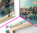 Chester, England Panoramic Canvas Print, Chester, England Painting, England Art, Chester Travel Poster, Travel Art, Living Room Painting