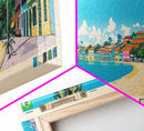 Contagem, Brazil Panoramic Canvas Print, Contagem, Brazil Painting, Brazil Art, Contagem Travel Poster, Travel Art, Guest Room Painting