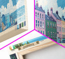 Cork, Ireland Panoramic Canvas Print, Cork, Ireland Painting, Ireland Art, Cork Travel Poster, Travel Art, Guest Room Painting