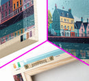 Dundalk, Ireland Panoramic Canvas Print, Dundalk, Ireland Painting, Ireland Art, Dundalk Travel Poster, Travel Art, Guest Room Painting