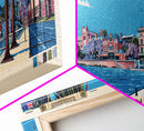 Geelong, Australia Panoramic Canvas Print, Geelong, Australia Painting, Australia Art, Geelong Travel Poster, Travel Art, Guest Room Painting