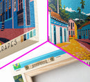 Jaboatao dos Guararapes, Brazil Panoramic Canvas Print, Jaboatao dos Guararapes, Brazil Painting, Brazil Art, Jaboatao dos Guararapes Travel Poster, Travel Art, Housewarming Gift