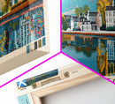 Livingston, Scotland Panoramic Canvas Print, Livingston, Scotland Painting, Scotland Art, Livingston Travel Poster, Travel Art, Vacation Gift