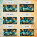 Abstract Tropical Wall Art, Palm Trees Wall Decor, Blue Abstract Art, Panoramic Wall Decor, Canvas Print, Wall Art, Framed Canvas Art