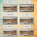 Autumn Landscape Wall Decor, Creek Wall Art, Nature Painting Wall Decor, Panoramic Wall Decor, Canvas Print, Wall Art, Framed Canvas Art