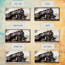 Black Steam Train Wall Art, Locomotive Wall Decor, Retro Train Wall Art, Panoramic Wall Decor, Canvas Print, Wall Art, Framed Canvas Art