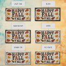 Happy Fall Y'all Typography Art, Modern Farmhouse Wall Decor, Dining Room Wall Sign Kitchen Decor Large Framed Canvas Print, Fall Wall Art