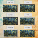 Haunted Halloween Cemetary, Starry Night Inspired Halloween Decor, Framed Canvas Print, Halloween Props