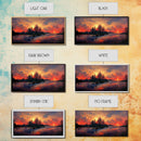 Lake Sunset Oil Painting On Canvas, Canvas Print, Ready to hang gallery wrapped nature canvas print, Lake Art, lake life oil painting style