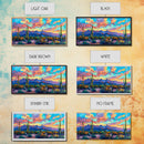 Expansive Desert Landscape at Sunset, Colorful Southwestern Art, Framed Canvas Print, Boho Living Room Wall Decor, Desert Scene