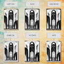 Art Deco Black And White Art Print, Art Deco Architecture, Framed Canvas Print, Ready To Hang Framed Wall Art, Living Room Wall Hanging