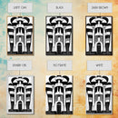 Vintage Style Art Deco Architecture Study, Framed Canvas Print, Retro Style Wall Art