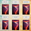 Lava Flow, Depths of Hades Art, Framed Canvas Print, Ready To Hang Framed Wall Art, Living Room Wall Hanging
