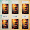 Fiery Dragon Burning Down Forest Canvas Print - Mystical Fantasy Wall Art Home Decor Artwork