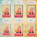 Vaporwave sail boat art, pink pirate ship, framed wall art, framed canvas print