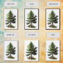 Pine Tree Watercolor Wall Art Canvas Print - Vibrant Colorful Nature Scene Artwork