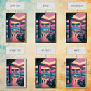 Monument to Capitalism, Retro 80's mall art, framed canvas print, vaporwave aesthetic consumer art