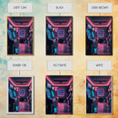 Neon Arcade, Gamer Room Decor, Unique Game Room Art, Framed Canvas Print, Synthwave Style Art, Vaporwave Gamer Art, Retrowave Arcade