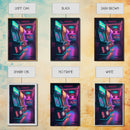 The Neon Arcade, Gamer Room Decor, Unique Game Room Art, Framed Canvas Print, Synthwave Style Art, Vaporwave Gamer Art, Retrowave Arcade