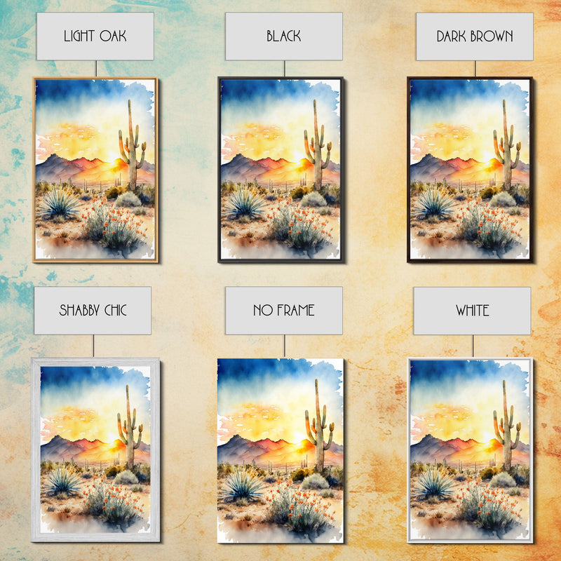 Arizona Desert canvas wall art Cactus print Farmhouse wall decor Nature wall art Wilderness Southwestern Wall Art Cactus canvas