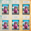 Chihuahua Wall Print, Copy of Dog Sunglasses, Pink Hoodie, Dog Wall Art, Funny Wall Art, Framed Wall Art, Framed Canvas, Wall Print