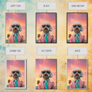 Poodle Wall Print, Dog Wall Art, Dog Sunglasses, Dog In Pink Suit, Funny Art, Framed Wall Art, Framed Canvas, Wall Print, Wall Canvas