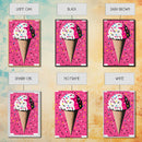 Pop Art Graffiti Ice Cream With Sprinkles, Framed Canvas Print, Colorful Wall Art, Paint Splatter Graffiti art, large wall art home decor