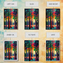 Silhouette Forest Landscape, Framed Canvas Print, Pop Art Minimalist Landscape Art