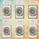 Framed Canvas Print Wall Art,  Grunge Forest Tree Rings, Abstract Illustrations, Modern Art, Nordic Decor for Bedroom, Tree Cross Section