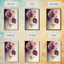 Vintage Style Framed Canvas Art  // Vintage Floral Print // Vintage White Roses Painting // Still Life Botanical Farmhouse print // Flower