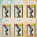 Urban Wall Art, Banksy Inspired, Astronaut Holding Colorful Balloons, Framed Canvas Print, Graffiti Art, Space Art