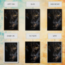 A Look Into Darkness, Beautiful Black Panther Portrait, Cat Photography, Framed Canvas Print, Framed Art, Halloween Witch Cat Art