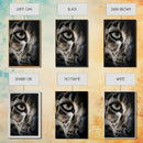 Snow Leopard Photography Art, Framed Canvas Print, Predator Art, Big Cat Art