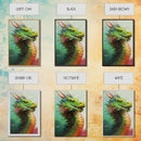 Framed Dragon Print, Watercolor Painting Of A Beautiful Dragon, Canvas Print, Canvas Art, Fantasy Decor