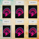 Neon Lights Folding Fan Wall Art, Line Art Print, Pink, Glowing Art, Minimalist Print, Wall Decor, Canvas Print, Wall Art, Framed Canvas