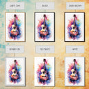 Cosmic Acoustic Guitar Wall Art Framed Canvas Print, Guitar Art, Guitar Wall Art, Music Art, Guitar Poster, Guitar Player Gift, Guitar Gifts