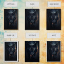 Wolf Print, Black Wolf On The Hunt, Framed Canvas Art