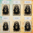 Skull Decor, Charcoal Drawing, Gothic Home Decor, Canvas Print, Wall Art, Vertical Art, Skull Gift, Human Skull Decor, Modern Art Prints