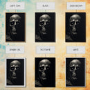 Glowing Eyes Grim Reaper, Spooky Halloween Canvas Art, Framed Canvas Print, Halloween Wall Decor, Skull Portrait