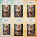 Fountain Wall Print, Pink Roses Wall Art, Flower Art Print, Canvas Print, Wall Art, Vertical Print, Botanical Art, Country Home Decor