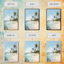 Beach Wall Art, Palm Trees Wall Print, Seashore Wall Art, Tropical Art, Canvas Print, Wall Art, Vertical Art, Living Room Prints, Room Decor