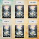 Lake Wall Art, Lotus Wall Print, Sunset Print, Canvas Print, Wall Art, Vertical Art, Birthday Gift, Country Home Art, Bedroom Teen Girl Art