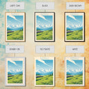 Denali National Park Alaska Travel Art, National Park Print, Minimalist Travel Art, Midcentury Modern Style Landscape Painting