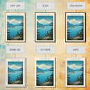 Glacier Bay National Park Alaska Travel Art, National Park Print, Minimalist Travel Art, Midcentury Modern Style Landscape Painting