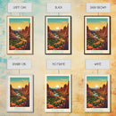 Pinnacles National Park, California Travel Art, National Park Print, Minimalist Travel Art, Midcentury Modern Retro Style Landscape